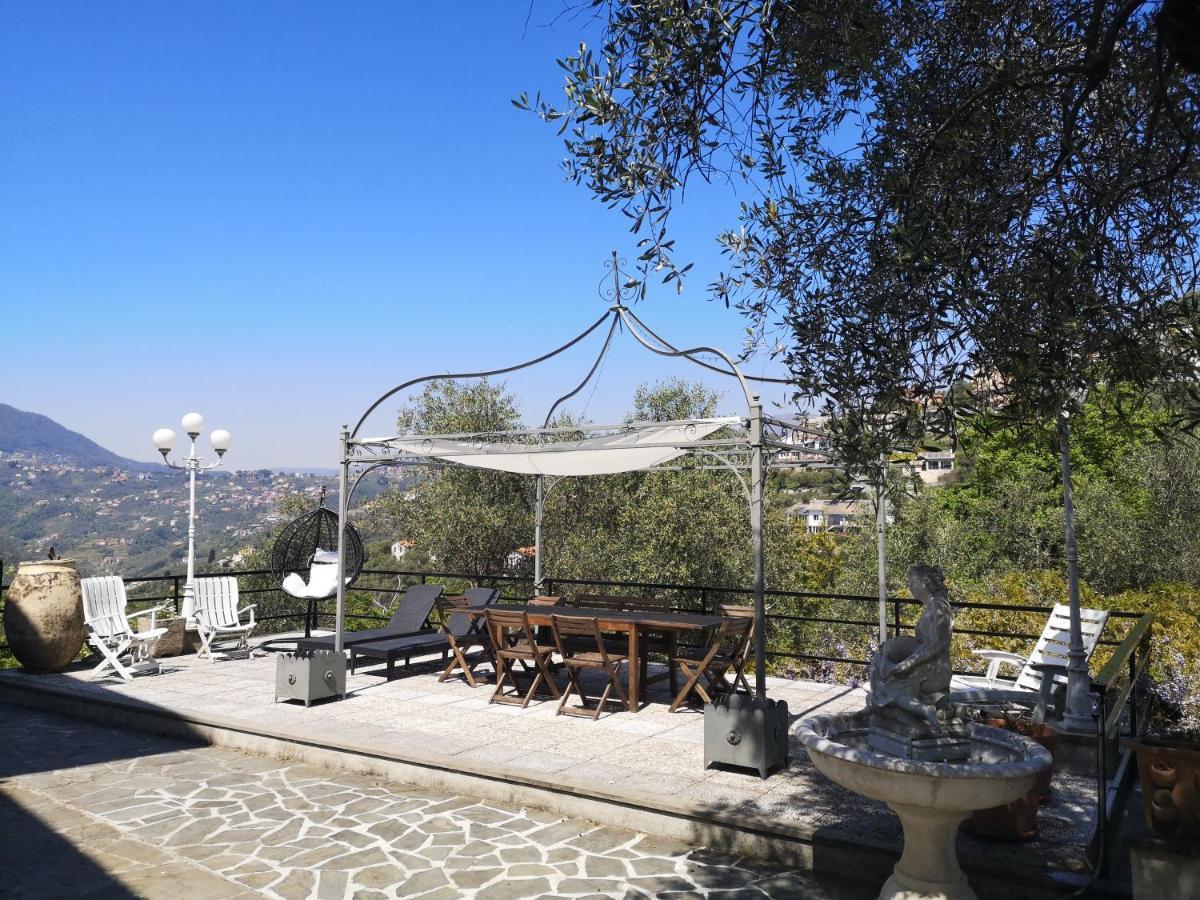 Villa La Vivagna - Casa Vista Mare Tra Gli Ulivi Leivi Exterior foto
